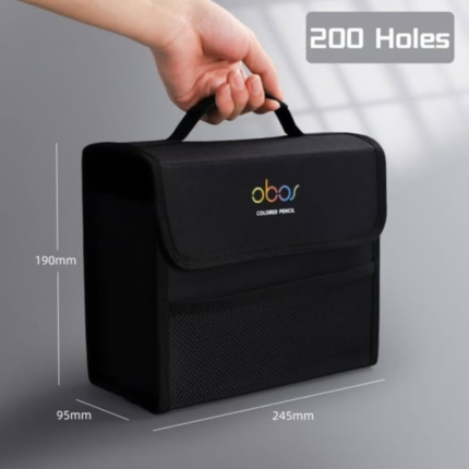 200 Slots Colored Lead Pencils Storage Bag
