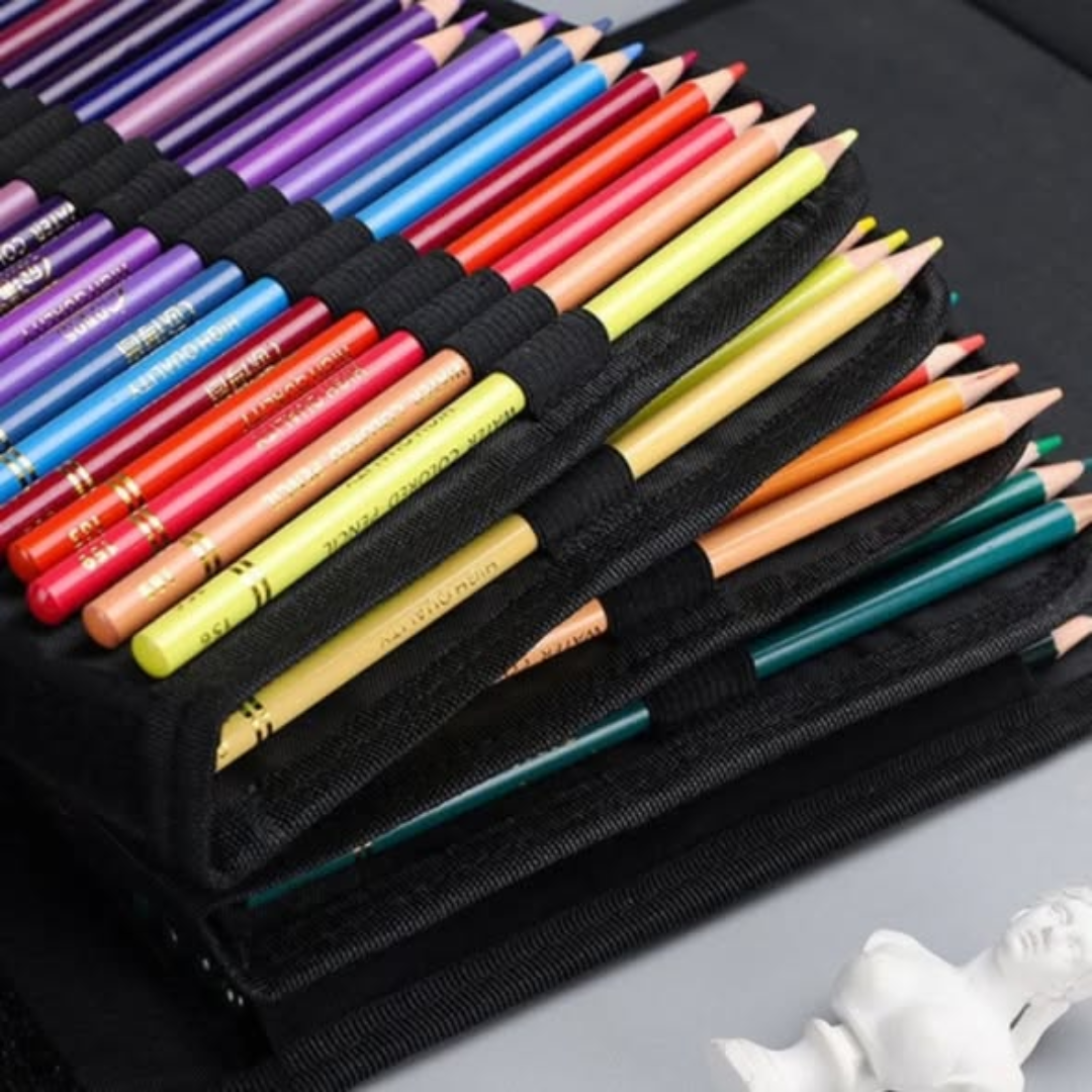 200 Slots Colored Lead Pencils Storage Bag
