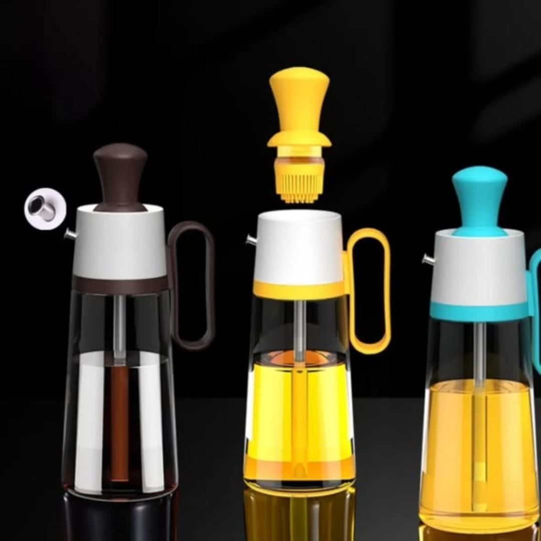 Transparent Glass Multifunctional Oil Dispenser