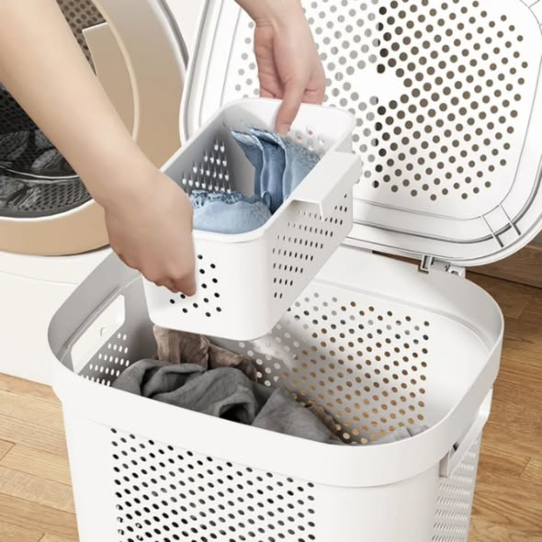 Rolling Laundry Hamper with Lid