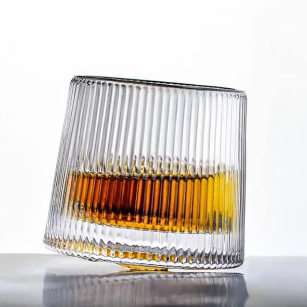 6pcs 360° spinning whiskey glass
