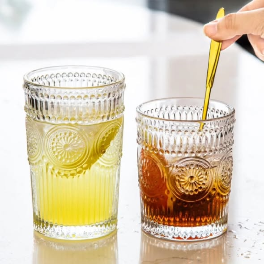 6pcs vintage water/juice glass