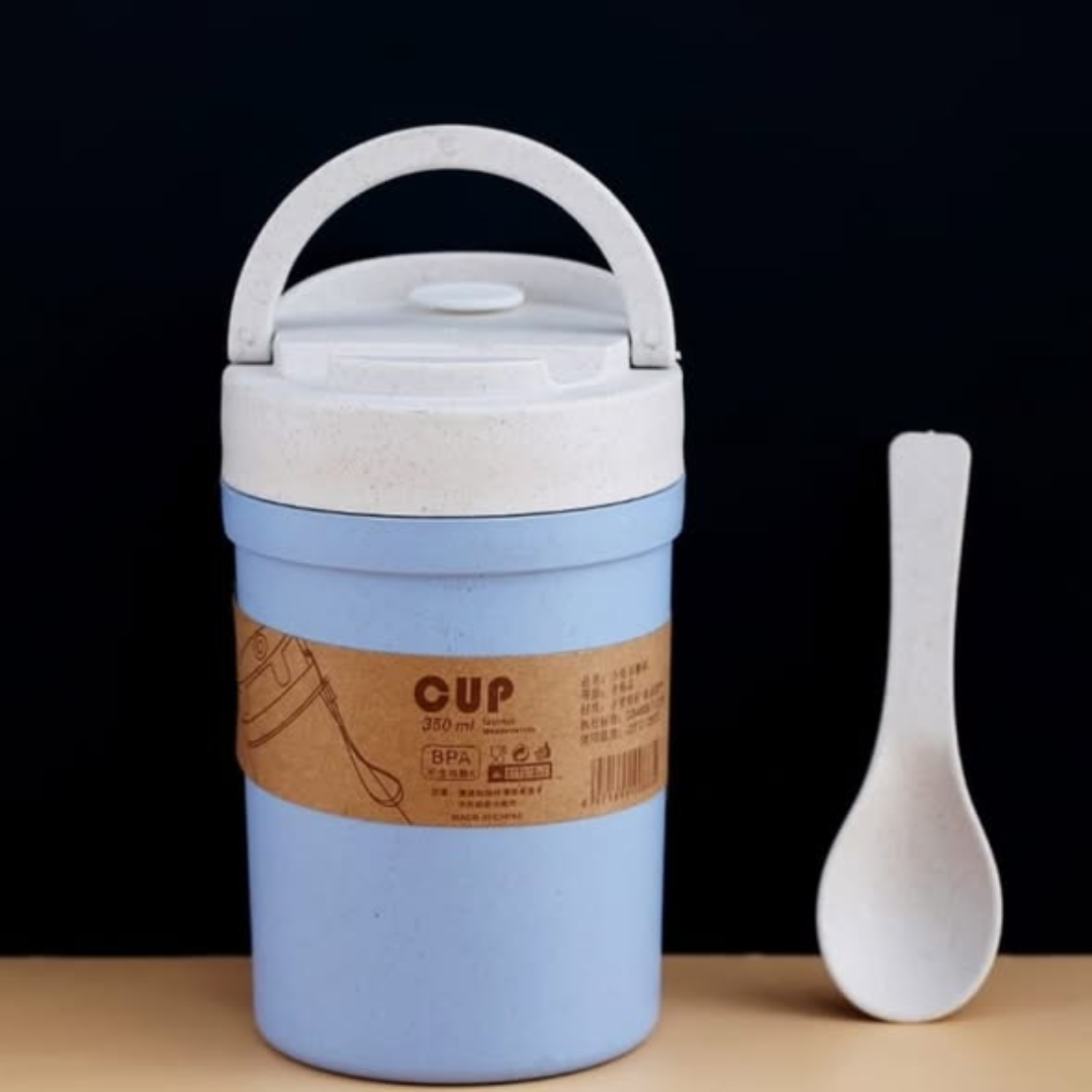 Wheat Straw Soup Cup with Spoon