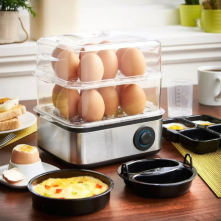 Large Capacity 2 tier electric egg cooker