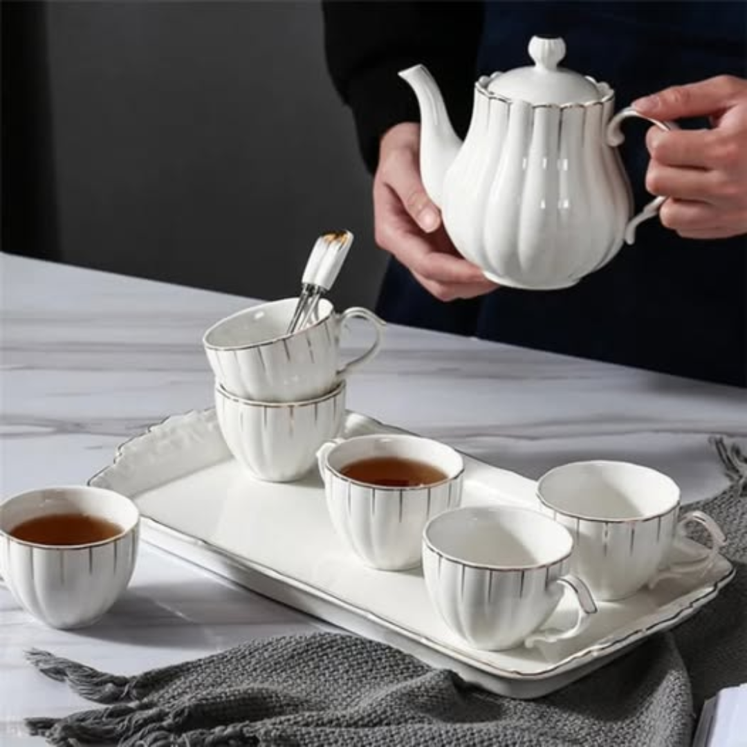 Ceramic Cup and Kettle Set