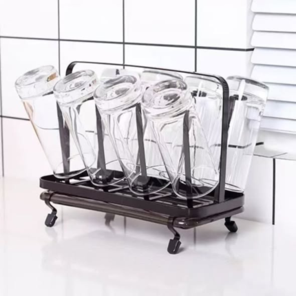 Modern Glass Cup Holder Set