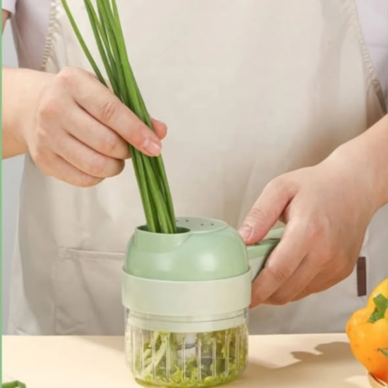 4-in-1 Handheld Electric Vegetable Cutter Set