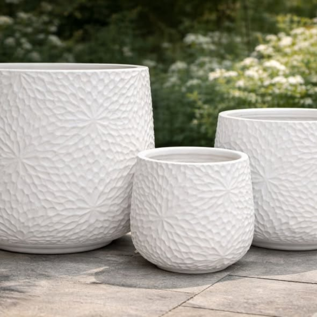 3-Piece Premium Concrete Planter Set
