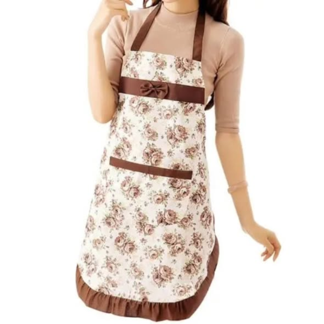 Floral Sleeveless Cooking Apron