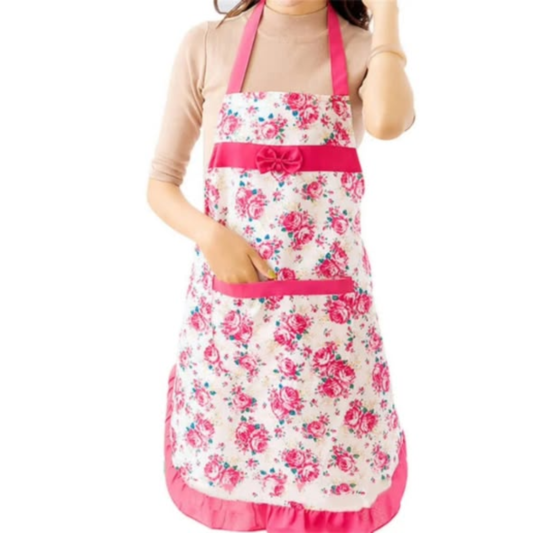 Floral Sleeveless Cooking Apron