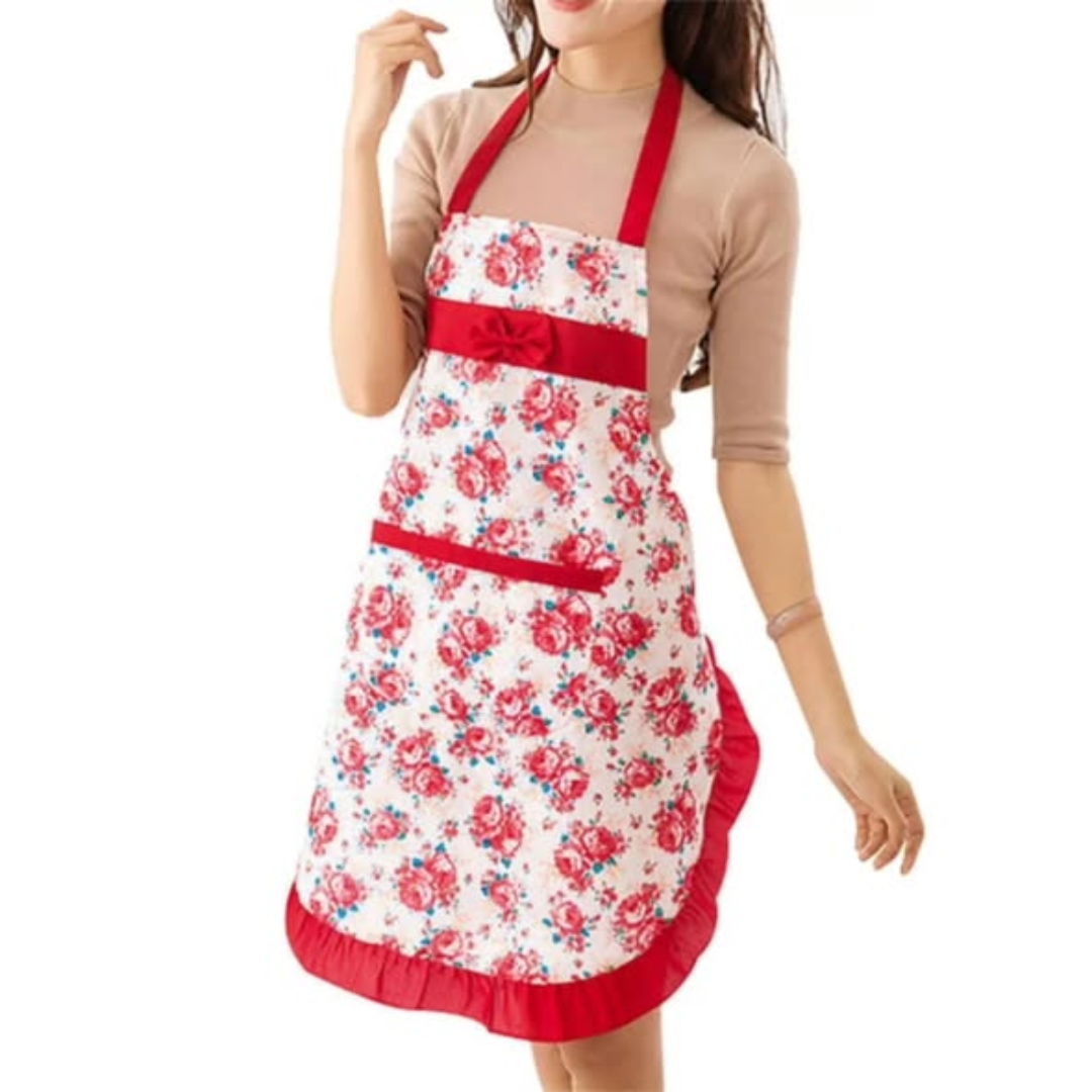 Floral Sleeveless Cooking Apron