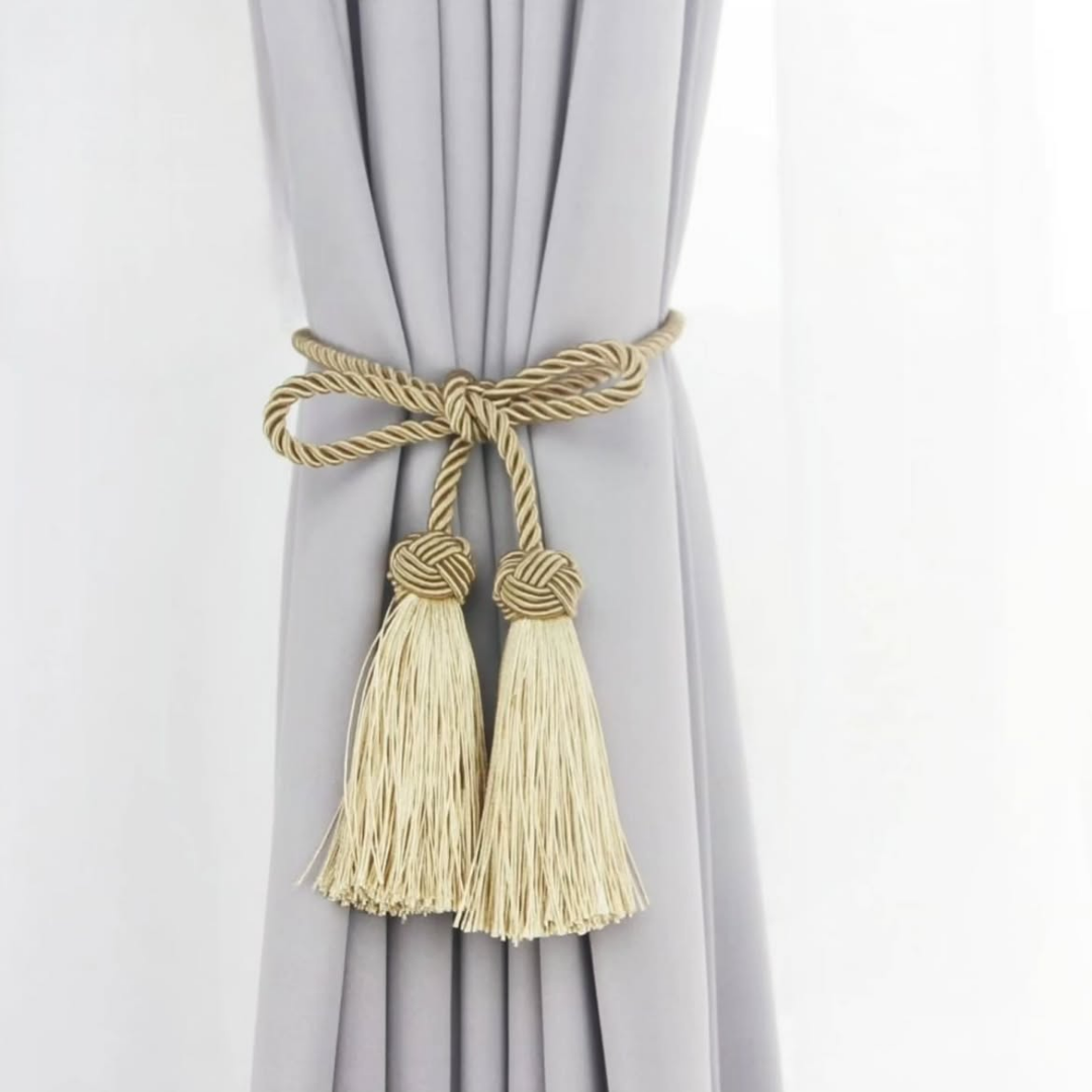 Gold Tassel Curtain Tiebacks
