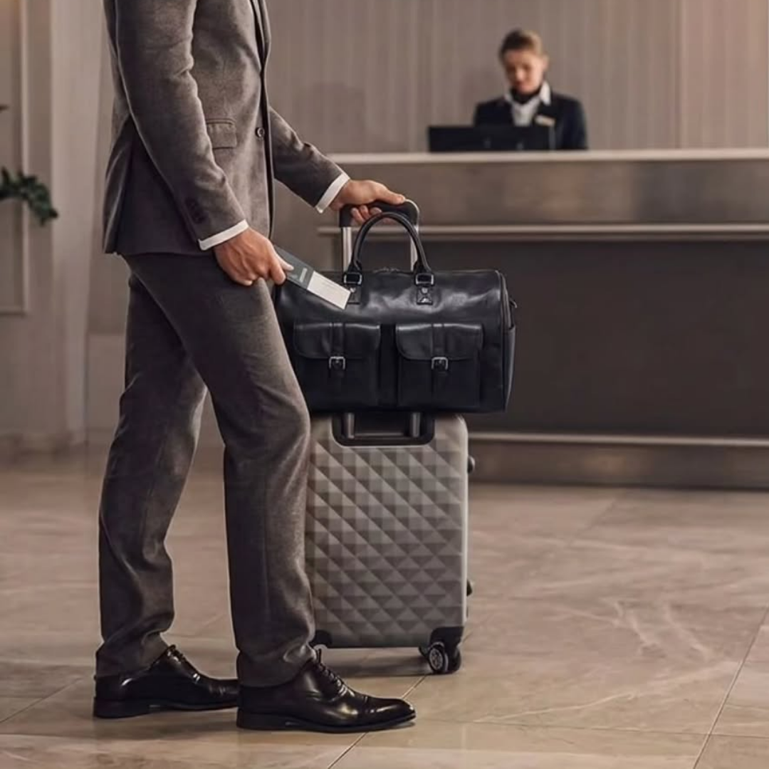 Black 2-in-1 Convertible Garment Duffel Bag