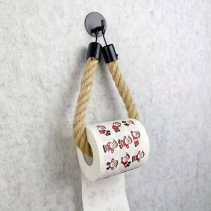 Antique Vintage Hemp Rope Tissue Holder