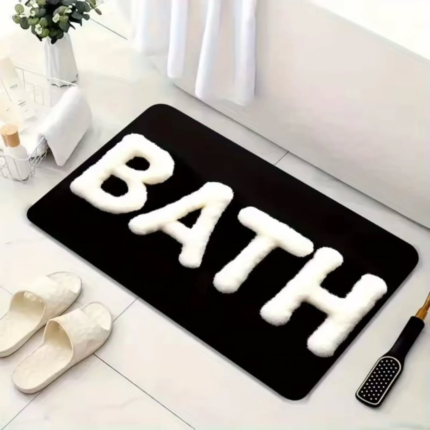 Black Absorbent Diatom Bathroom Mat