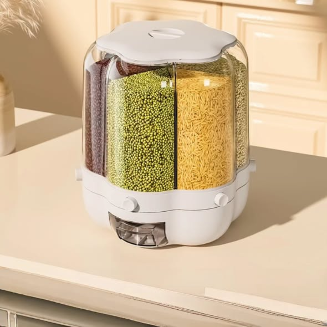 6.5kg 360° Rotating 6-Grid Dispenser