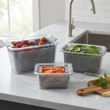 3-Piece Fresh Food Storage Container Set