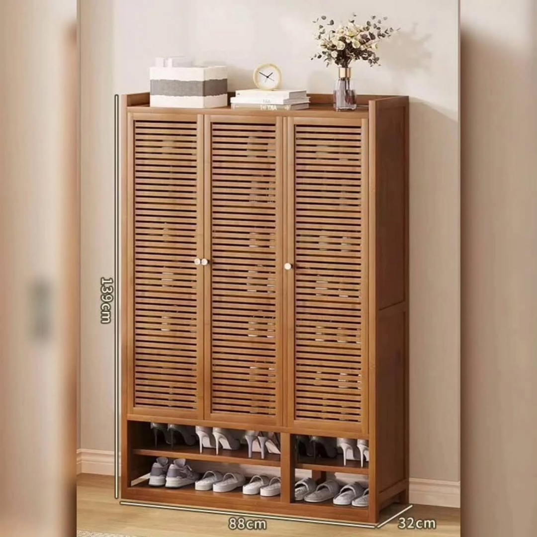 10-Tier Bamboo Shoe Cabinet