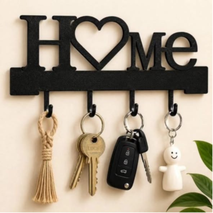 Wall Mounted Home Love Shape Key Holder Rack