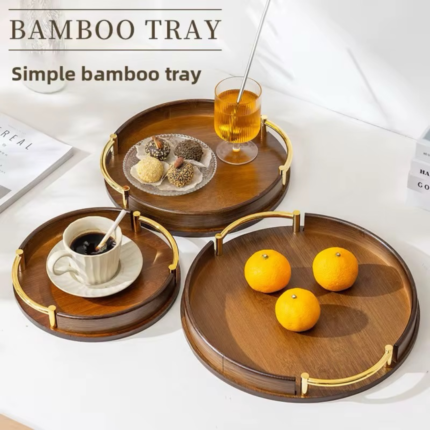 Multi-Functional Bamboo Serving Tray Set (3pcs)
