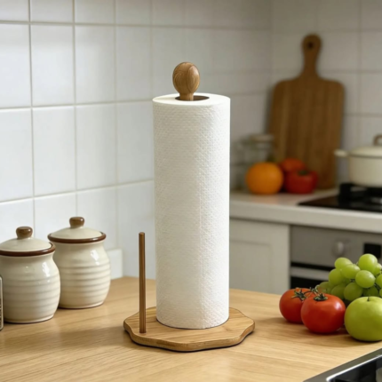 Bamboo Paper Towel Holder