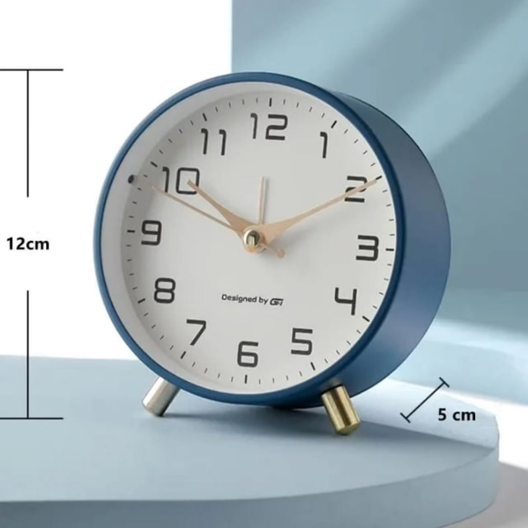 Blue European Fashion Quartz Alarm Clock