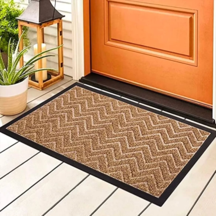 Brown Non-Slip Rubber Doormat