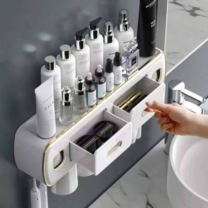 Wall-Mounted Toothpaste / Toothbrush Holder