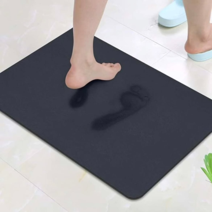 Black Absorbent Non-Slip Bath Mat