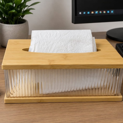 Bamboo Serviette Box / Holder