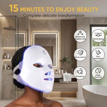 Wireless Rechargeable LED Face and Neck Beauty Mask
