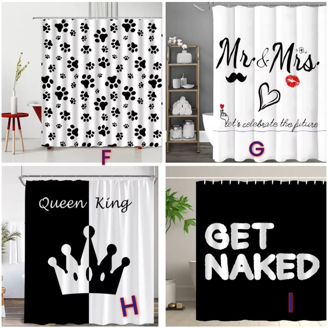 Waterproof Shower Curtains (180 × 200 cm)