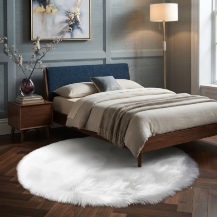 Fluffy Shaggy Bedside Carpet – 100cm
