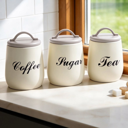 3 Pcs Nordic Home Kitchen Storage Jar Set
