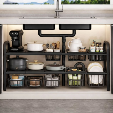 Expandable Under-Sink Organizer (5 Baskets)
