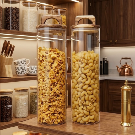 2500ml Glass Jar with Acacia Wood Lid