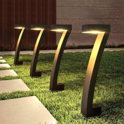 6pcs Set 7-Shaped Solar Garden Pathway Lights