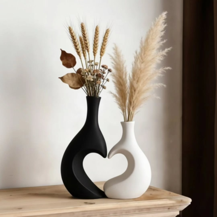 Love Heart Ceramic Vase Set