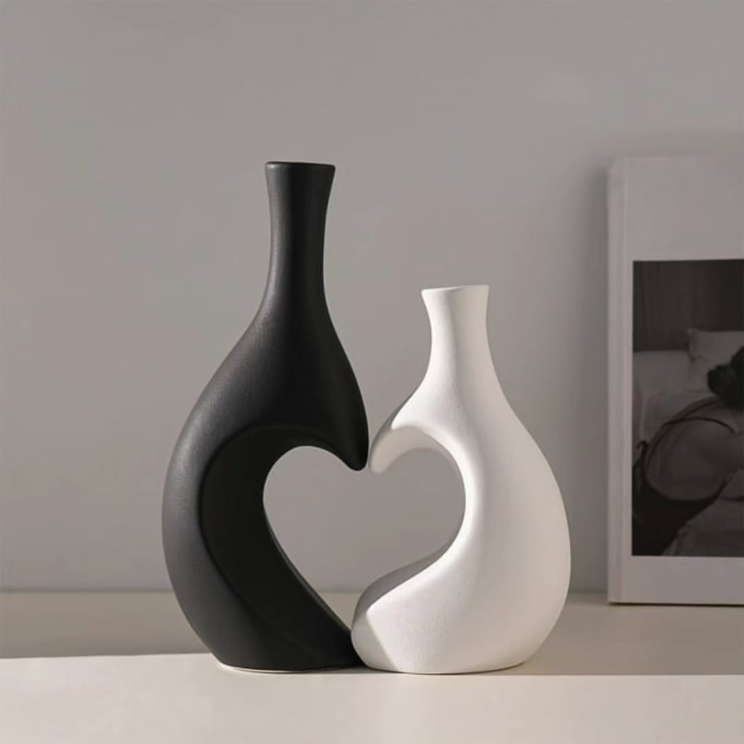 Love Heart Ceramic Vase Set