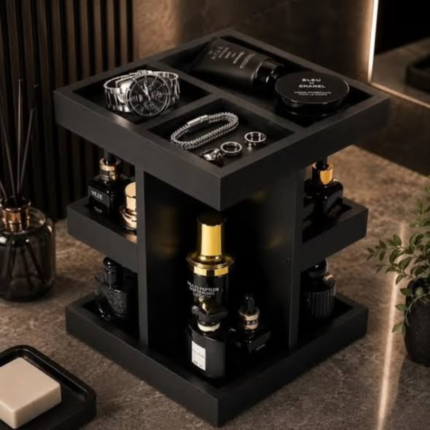 3-Tier Rotating Wooden Makeup/Cosmetics/Perfume Organizer