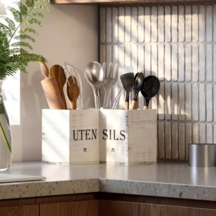 Wooden Kitchen Utensils Holder