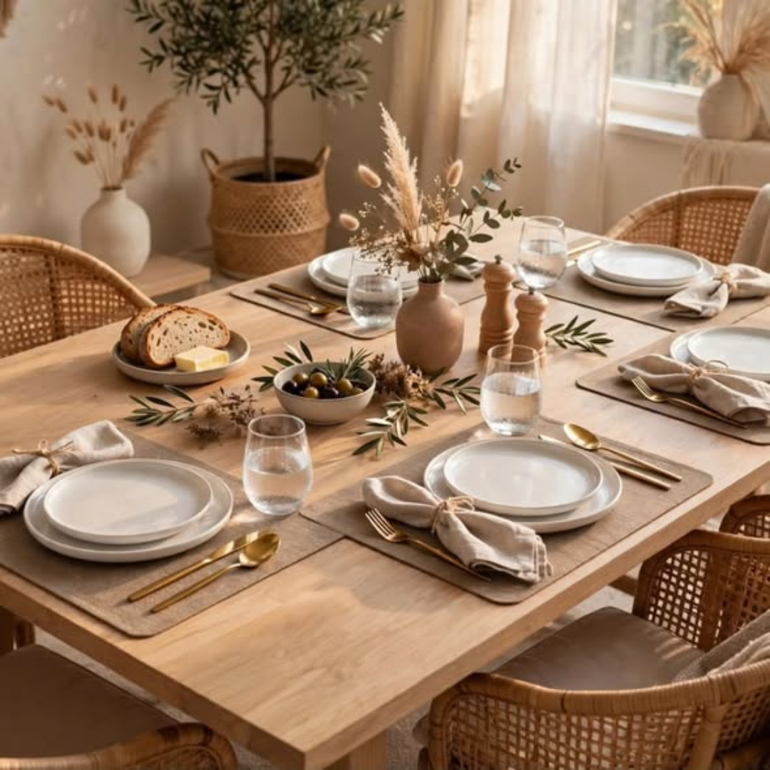 6Pcs Wipeable Placemats/Table mats