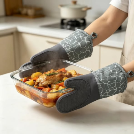 Heat Resistant Silicone Oven Gloves
