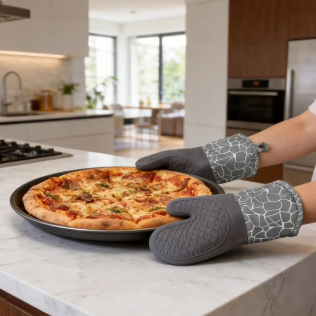 Heat Resistant Silicone Oven Gloves