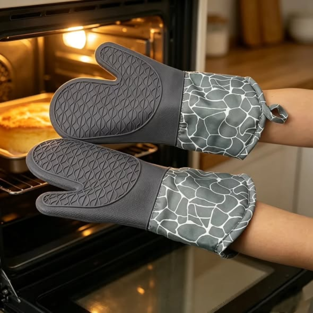 Heat Resistant Silicone Oven Gloves