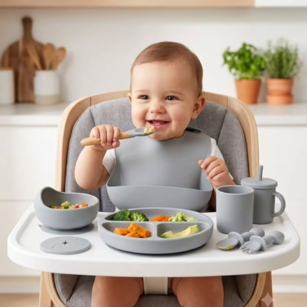 9pcs Food-Grade Silicone Feeding Set