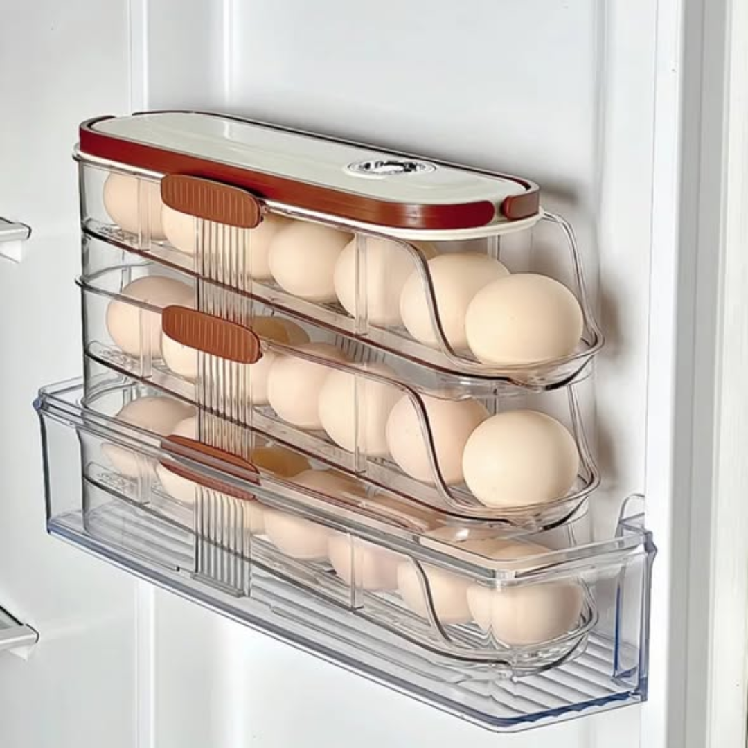 3 Layer Self Rolling Egg Holder
