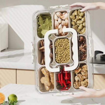 9 Compartment Spice/Snacks/Fruit Organizer