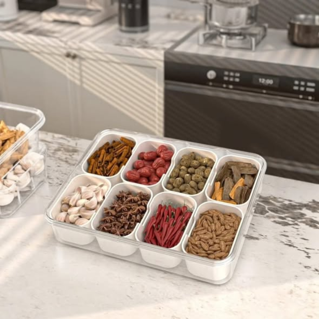 9 Compartment Spice/Snacks/Fruit Organizer