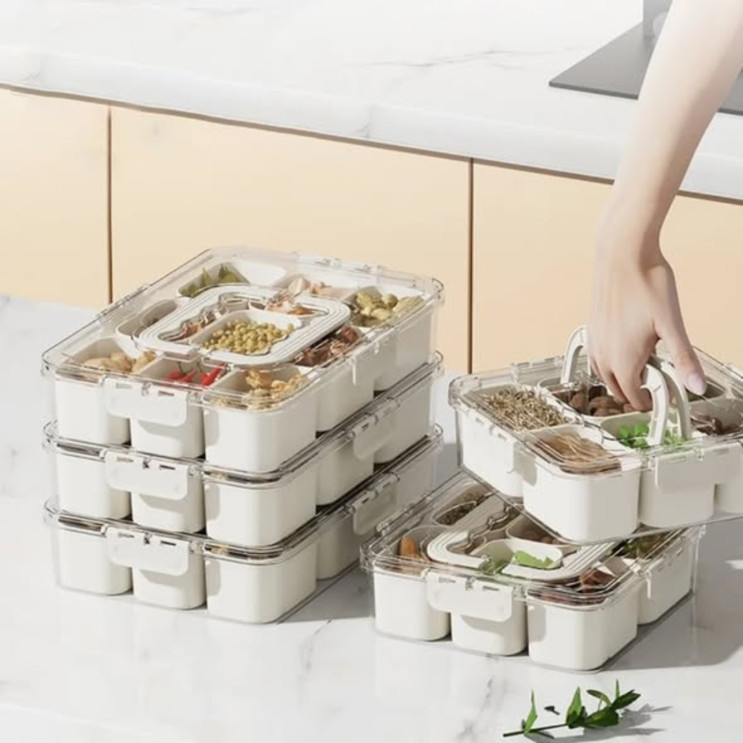 9 Compartment Spice/Snacks/Fruit Organizer